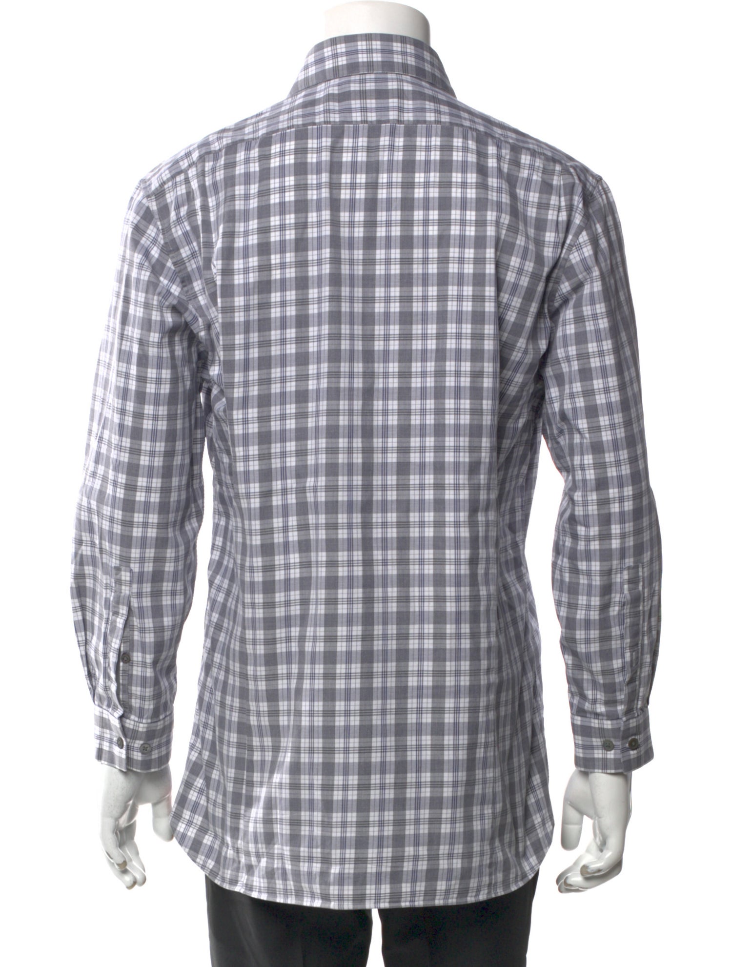 Acne Studios Plaid Print Long Sleeve Shirt